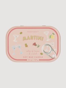 Geurkaars Martini (citroen, viooltje) in blik