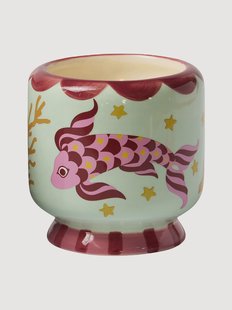 Geurkaars Koi Fish (zeezout, salie) van keramiek