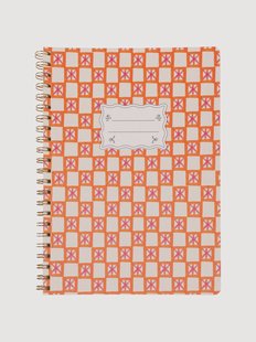 Twin Wire notitieboek Orange Check Tulip, A4