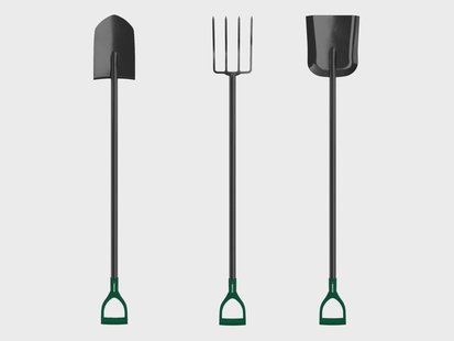 PARKSIDE Tuingereedschapset, 3-delig, spade, schep & hark
