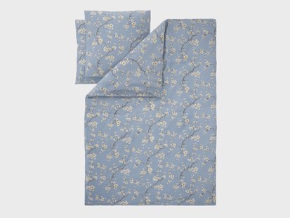LIVARNO Polyester satijn dekbedovertrek, 240 x 220 cm (Blauw)