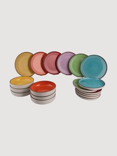 Modern servies, voor 6 personen, 18-delig