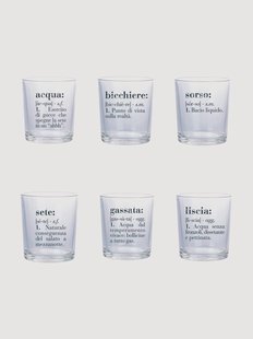 Waterglazen Victionary, 6-delig