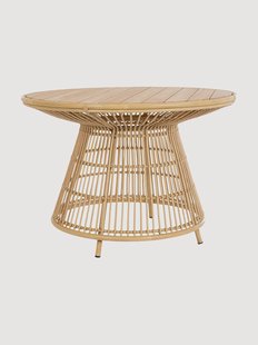 Ronde tuintafel Adelma met teakhouten tafelblad, &Oslash; 110 cm