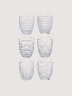 Glazen tumblers Geometrie, 6-delig