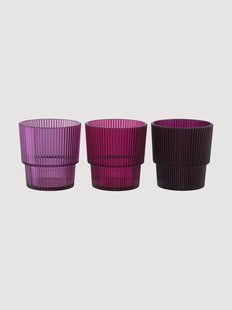 Geribbelde tumblers Unico, 12-delig