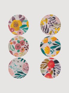 Porseleinen dessertbordjes New Acquarello, 6-delig