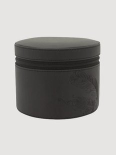 Kunstleren/fluwelen sieradendoos Boho met spiegel
