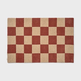 Classic Collection Square deurmat Terracotta-naturel, 85x130 cm