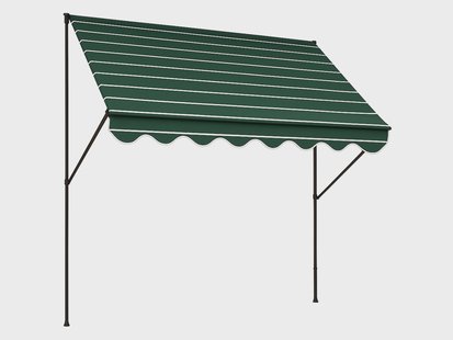 ANGERER Klemluifel (groen met krijtstrepen beige, 250 cm breit)