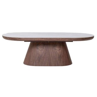 Giga Meubel Salontafel Alba - Ovaal Walnoot Hout/Keramisch - 120x60x38cm