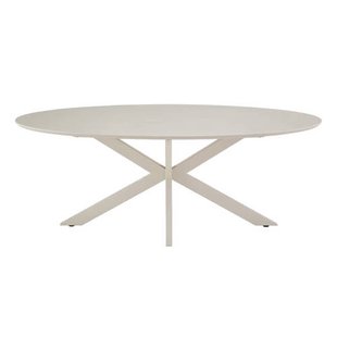 Giga Meubel Eettafel Gimo - Ovaal Beige HPL - 200x100x76cm