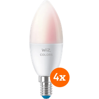 WiZ Smart Kaarslamp 4-pack - Gekleurd en Wit Licht - E14