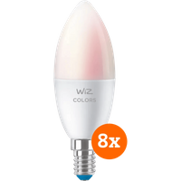WiZ Smart Kaarslamp 8-pack - Gekleurd en Wit Licht - E14