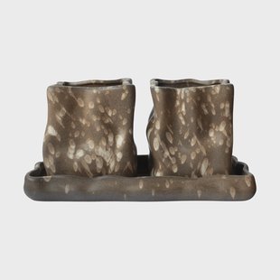 DBKD Herb bloempot 3-delig Brown dot