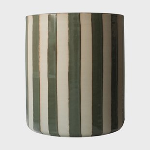 DBKD Line bloempot Ø21x24 cm Stripe green