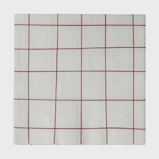 DBKD Square papieren servet 33x33 cm 20-pack Dark red