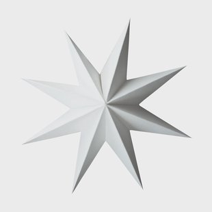DBKD Paper winter star decoratiehanger White, medium, Ø14 cm