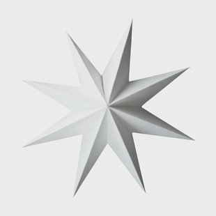 DBKD Paper winter star decoratiehanger White, large, Ø19 cm