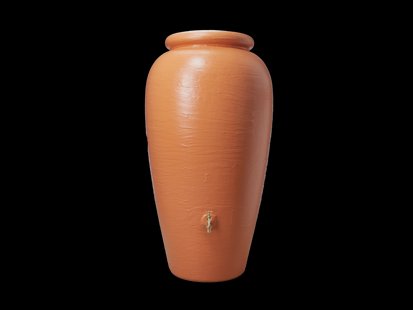 4rain Regentonte Amphora, met 330 of 500 liter volume, inclusief regenvanger. (terracotta (500 L))