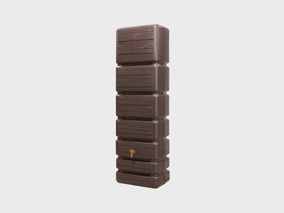 4RAIN Regentonne SLIM WOOD DECOR, 350 l. (350 liter, Bruin)