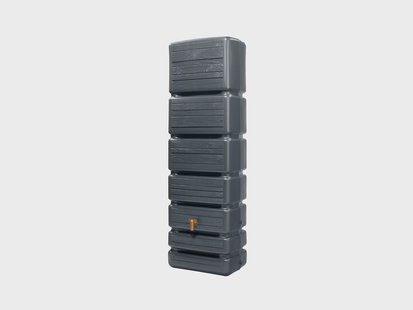 4RAIN Regentonne SLIM WOOD DECOR, 350 l. (350 liter, Grafietgrijs)