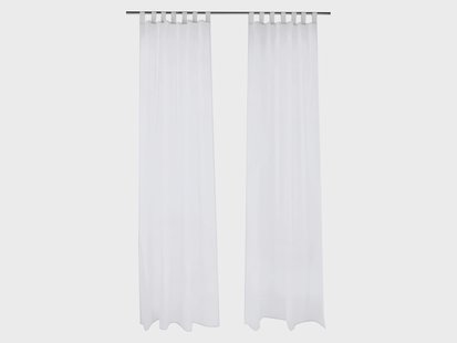 LIVARNO Gordijnen, 2-delig, 135 x 254 cm, semi-transparant (wit)