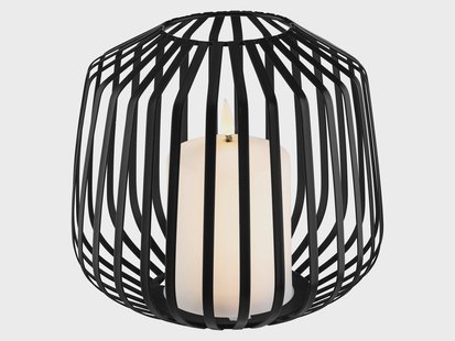 LIVARNO Windlicht metaal, 19 x 18 cm (Wit)