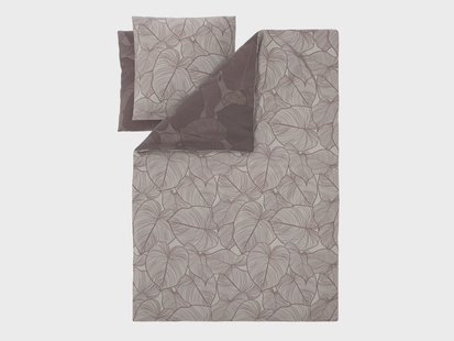LIVARNO Polyester satijn dekbedovertrek, 200 x 200 cm (Bruin)