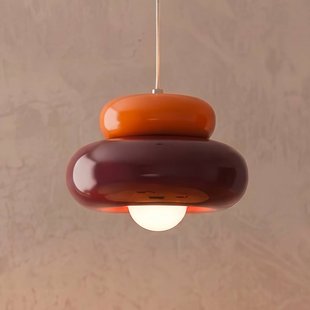 EGLO Hanglamp Torchiarolo, bordeaux/oranje, metaal, E27