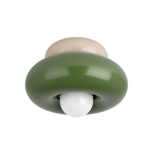 EGLO Plafondlamp Torchiarolo, groen/beige, metaal, E27
