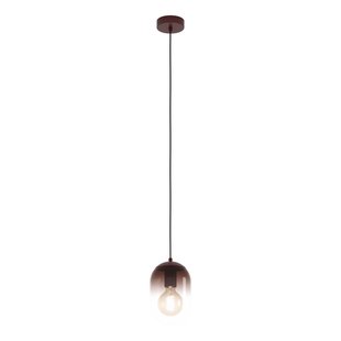 EGLO Hanglamp Lequile, 1-lamp, bruin, glas, E27