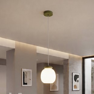EGLO Hanglamp Berardelli, wit/groen, Ø 23 cm, glas, E27