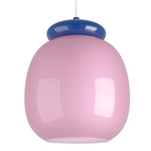 EGLO Hanglamp Berardelli, roze/blauw, Ø 23 cm, glas, E27