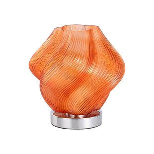 EGLO Tafellamp Meliciano, oranje, glas, hoogte 23 cm, E27