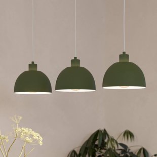 EGLO Hanglamp Cazalilla, groen, 3-lamps, metaal, E27