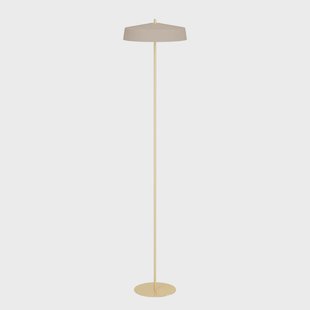 EGLO Vloerlamp Valdiola, zandkleur/messing, metaal, hoogte 160 cm