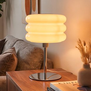 EGLO Tafellamp Tortora, wit, glas, metaal, hoogte 30 cm, E14