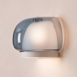 EGLO Wandlamp Belomontejo, blauw-transparant, glas, G9