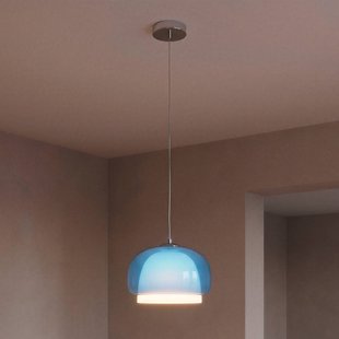 EGLO Hanglamp Belomontejo, Ø 30 cm, blauw-transparant, glas