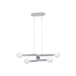 EGLO Hanglamp Mellili, chroom, 4-lamps, metaal, kunststof, E27