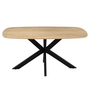 Giga Meubel Eettafel Jaimy - Deens Ovaal Naturel Hout - 160x90x76cm