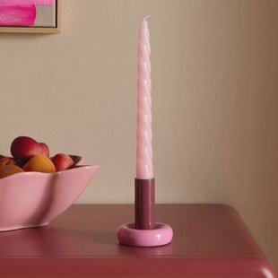 NOUS Living kandelaar Hester 8,5x7,5 cm - bordeauxrood/roze