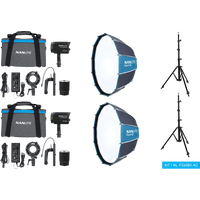 Nanlite Forza 60B II LED Bi-Color Dual Kit (met lightstand en softbox)