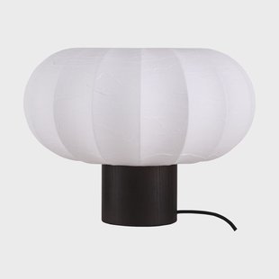 Watt & Veke Lunari tafellamp White-donker essenhout, Ø32x24 cm