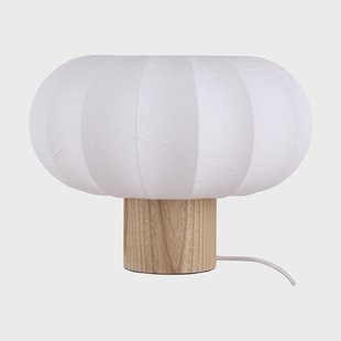 Watt & Veke Lunari tafellamp White-naturel essenhout, Ø32x24 cm