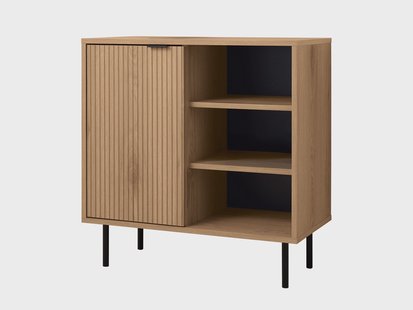 LIVARNO Dressoir met 1 deur en open vakken, panelen structuur