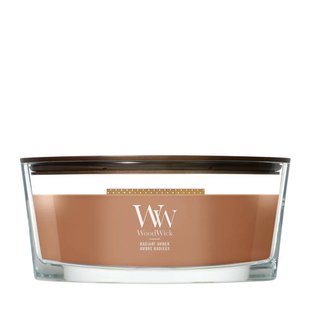 WoodWick geurkaars Radiant Amber - Ellipse