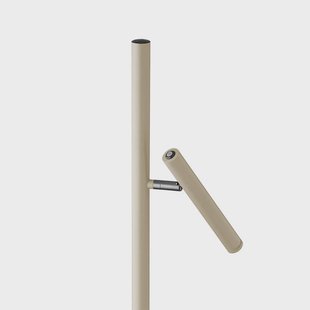 HELL LED vloerlamp op accu Streak-B, hoogte 134 cm, zandkleurig, metaal