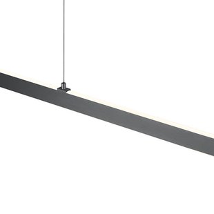 HELL LED hanglamp Karo, antraciet, lengte 130 cm, metaal, CCT